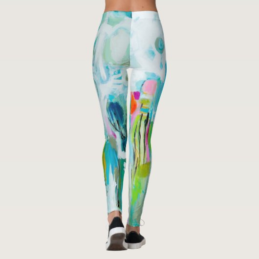 抽象芸術青 レギンス (裏面)