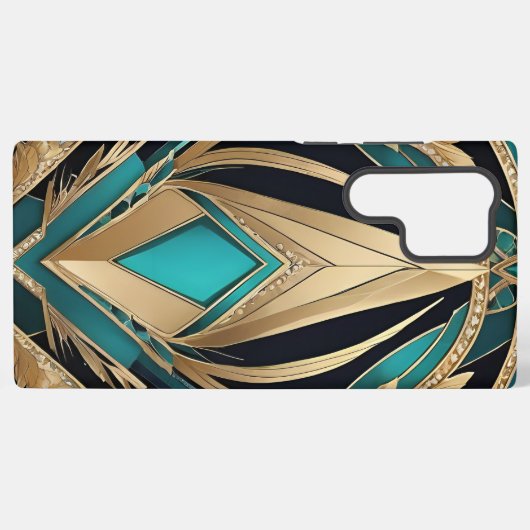 抽象芸術青 SAMSUNG GALAXYケース (裏面横)