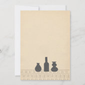 抽象芸術静止寿命 |ボホ結婚式招待状 招待状 (裏面)