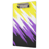 抽象芸術非バイナリプライドフラグ クリップボード (左)