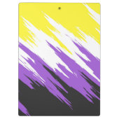 抽象芸術非バイナリプライドフラグ クリップボード (裏面)