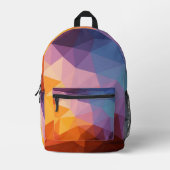 抽象芸術非対称 プリントバックパック (正面)