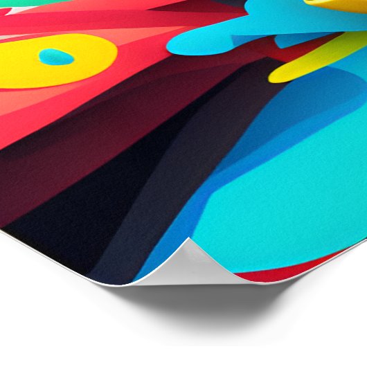 抽象芸術靴 ポスター (角)