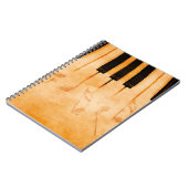 抽象芸術音楽の背景 – キーボードとミュージカルn ノートブック (左側)