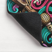 抽象芸術音楽デザインパターン マウスパッド (コーナー)