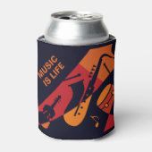 抽象芸術音楽名前をカスタムする缶クーラー 缶クーラー (缶正面)