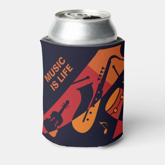 抽象芸術音楽名前をカスタムする缶クーラー 缶クーラー (缶裏面)