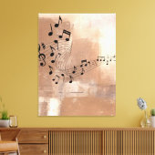 抽象芸術音符ストレッチされたキャンバス キャンバスプリント (インサイチュ (リビング))