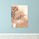 抽象芸術音符ストレッチされたキャンバス キャンバスプリント (インサイチュ (ウッドフロア))