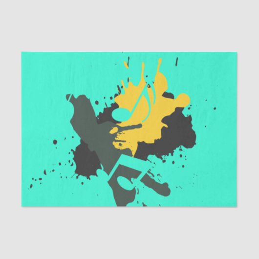 抽象芸術音符ティッシュペーパー 薄葉紙 (正面)