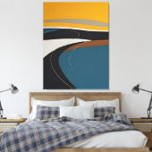 抽象芸術響 キャンバスプリント (インサイチュ (寝室))