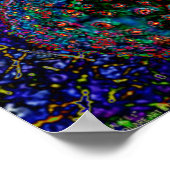 抽象芸術頼のアサイケデリックート ポスター (角)