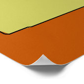 抽象芸術顔は黄色、 ポスター (角)