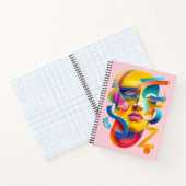 抽象芸術顔アートウーマン抽象芸術顔 ノートブック (内部)