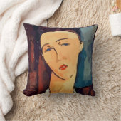 抽象芸術顔インブラウン装飾用クッション クッション (ブランケット)