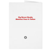 抽象芸術顔イン黄 (裏面)