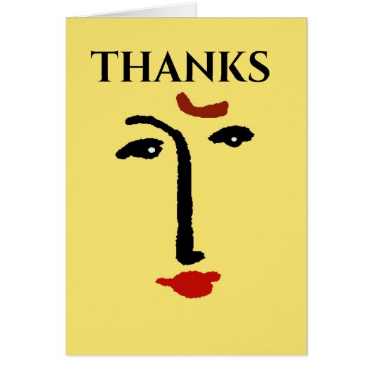 抽象芸術顔イン黄 (正面)