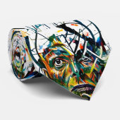 抽象芸術顔エイリアン ネクタイ (ロール)
