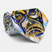 抽象芸術顔エイリアン ネクタイ (ロール)