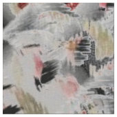 抽象芸術顔デザインI (大プリント) ファブリック (クローズアップ)