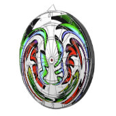 抽象芸術顔ハクナマタタアートプリント ダーツボード (正面右)