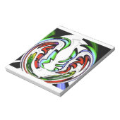 抽象芸術顔ハクナマタタアートプリント ノートパッド (回転)