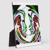 抽象芸術顔ハクナマタタアートプリント フォトプラーク (側面)