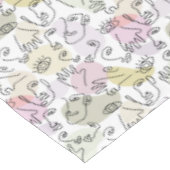 抽象芸術顔フィンガードールラインアート テーブルクロス (アングル)