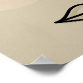 抽象芸術顔ミュートトーンアーストーンボホトレンディー ポスター (角)