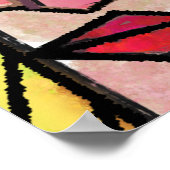 抽象芸術顔ムードポスターキュービズムポートレート ポスター (角)