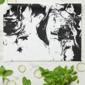 抽象芸術顔付随芸術 キッチンタオル (折り畳み)