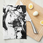 抽象芸術顔付随芸術 キッチンタオル (四つ折り)