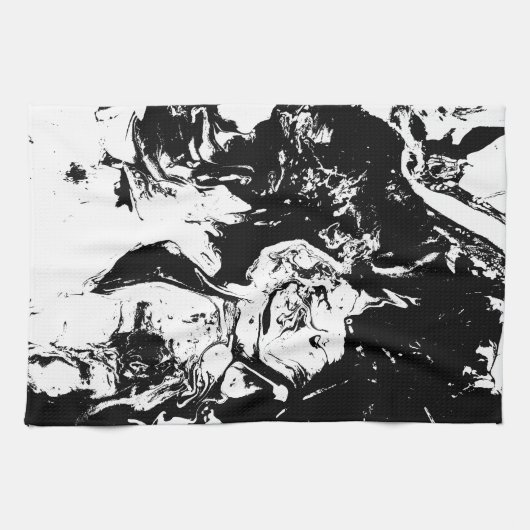 抽象芸術顔付随芸術 キッチンタオル (横)