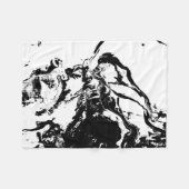 抽象芸術顔付随芸術 フリースブランケット (正面(横))