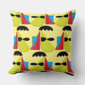 抽象芸術顔抽象芸術アート クッション (正面)