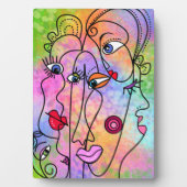 抽象芸術顔斑 フォトプラーク (正面)