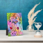 抽象芸術顔斑 フォトプラーク (側面)