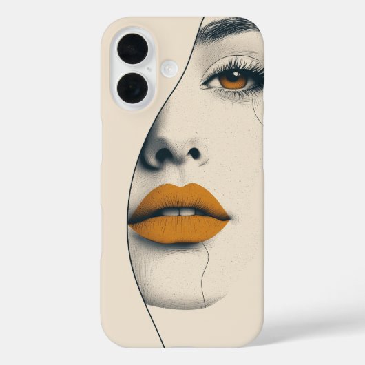 抽象芸術顔電話ケース Case-Mate iPhoneケース (裏面)