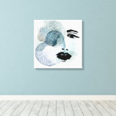 抽象芸術顔 キャンバスプリント (インサイチュ (ウッドフロア))