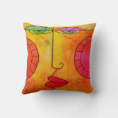 抽象芸術顔 クッション (裏面)