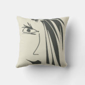 抽象芸術顔。 クッション (裏面)