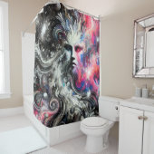 抽象芸術顔 シャワーカーテン (インサイチュ)