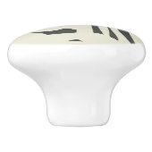 抽象芸術顔。 セラミックノブ (側面)