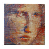 抽象芸術顔 タイル (正面)