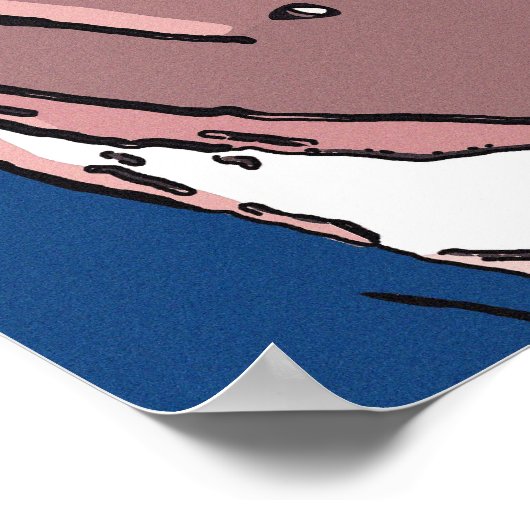 抽象芸術顔 ポスター (角)