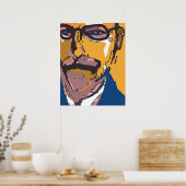 抽象芸術顔 ポスター (キッチン)