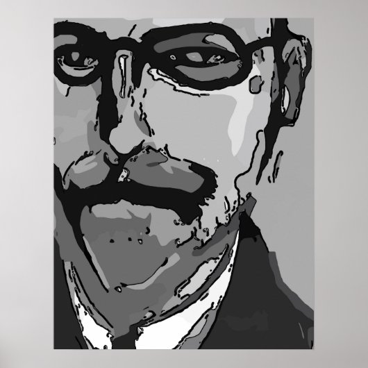 抽象芸術顔 ポスター (正面)