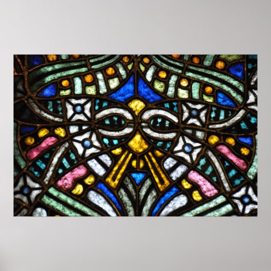 抽象芸術顔 ポスター (正面)