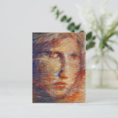 抽象芸術顔 ポストカード (スタンド正面)