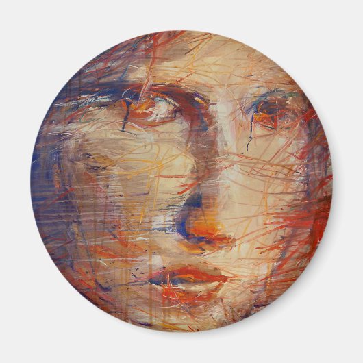 抽象芸術顔 マグネット (正面)